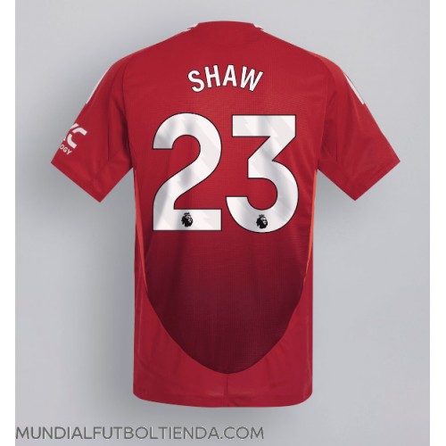 Camiseta Manchester United Luke Shaw #23 Primera Equipación Replica 2024-25 mangas cortas